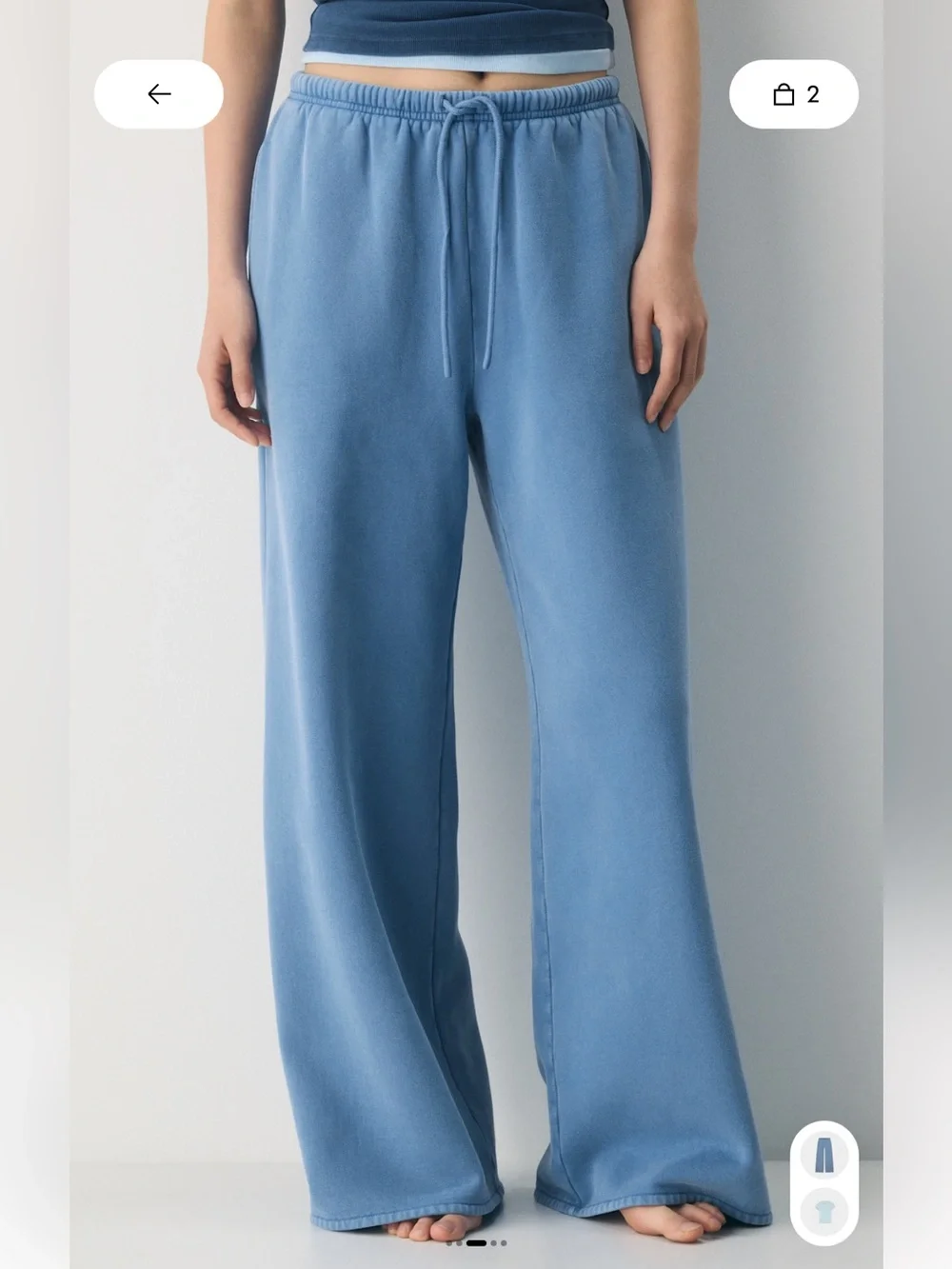 Aritzia Cozy Sweatfleece Mega Cargo™ Sweatpant in No-stress Light Blue, Size S